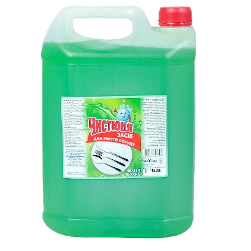 Засіб для ручного миття посуду ЧИСТЮНЯ яблуко, 5л